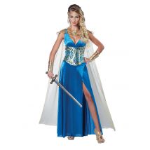 Middeleeuws ridder kostuum voor vrouwen - Thema: Middeleeuwen - Blauw - Maat XL (44/46)