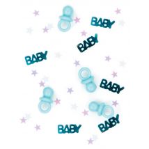Confetti speen baby blauw 14 g voor baby shower - Thema: Kleuren - Blauw - Maat Uniek Formaat