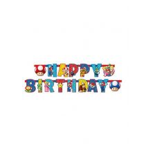 Happy Birthday Super Mario slinger - Thema: Alle licenties - Gekleurd - Maat One Size