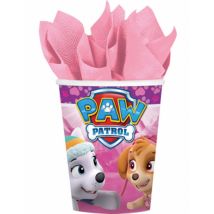 8 roze Paw Patrol bekers - Thema: Alle licenties - Roze - Maat One Size