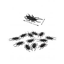 12 zwarte kakkerlakken - Thema: Dieren - Zwart - Maat Uniek Formaat