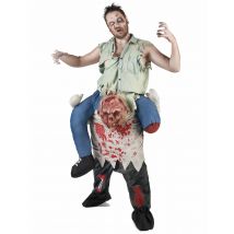 Zombie Carry Me kostuum voor volwassenen - Thema: Humoristisch - Gekleurd - Maat One Size