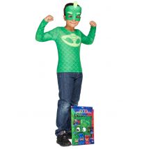 Gekko PJ Masks kostuum voor kinderen - Thema: Bekende personages - Groen - Maat 110/116 (5-6 jaar)