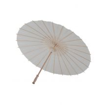 Witte parasol - Thema: Carnaval accessoire - Grijs, Wit - Maat One Size