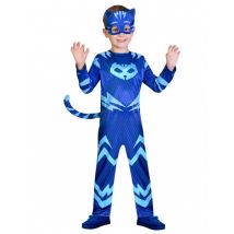 PJ Masks Catboy kostuum voor kinderen - Thema: Kleuren - Blauw - Maat 122/128 (7-8 jaar)
