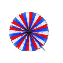 Ronde waaier met drie kleuren - Thema: Carnaval accessoire - Multicolore - Maat Uniek Formaat