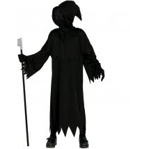 Reaper van de duisternis kostuum voor kinderen - Thema: Kleuren - Zwart - Maat 110/116 (5-6 jaar)