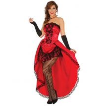 Rood burlesk kostuum voor vrouwen - Thema: Cabaret - Rood - Maat XS / S