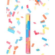 Veelkleurige rechthoekige confetti kanon - Thema: Kleuren - Gekleurd - Maat Uniek Formaat