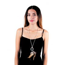 Dromenvanger ketting voor volwassenen - Thema: Western - Grijs, Wit - Maat One Size