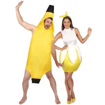 Bananen koppelkostuum - Thema: Humoristisch - Geel - Maat Uniek Formaat
