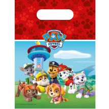 6 rode Paw Patrol feestzakjes - Thema: Carnaval accessoire - Gekleurd - Maat Uniek Formaat