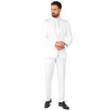 Wit Mr. Solid Suitmeister kostuum voor mannen - Thema: Alle licenties - Grijs, Wit - Maat S (EU 46)