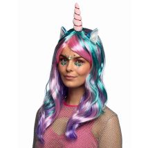 Dromerige eenhoorn pruik voor vrouwen - Thema: Feeën wereld - Maat Uniek Formaat
