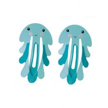 2 blauwe octopus haarspelden - Thema: Beachparty - Blauw - Maat One Size