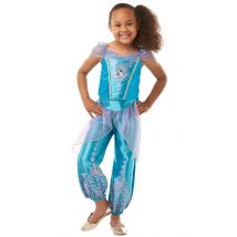 Prinses Jasmijn kostuum voor meisjes - Thema: Sprookjes - Blauw - Maat 98/104 (3-4 jaar)