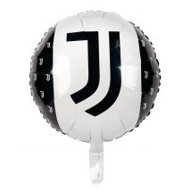 Zwarte en witte aluminium Juventus ballon - Thema: Nationaliteit en Supporters - Grijs, Wit - Maat Uniek Formaat
