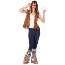 Klassieke retro hippie accessoire set voor volwassenen - Thema: Jaren 60/70 - Maat One Size