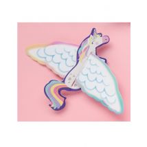 8 vliegende eenhoorns van papier voor pinata - Thema: Feeën wereld - Grijs, Wit - Maat Uniek Formaat