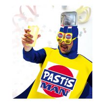 Pastis Man bril voor volwassenen - Thema: Carnaval accessoire - Geel - Maat Uniek Formaat