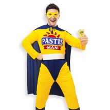 Pastis Man kostuum voor volwassenen - Thema: Humoristisch - Gekleurd - Maat Uniek Formaat