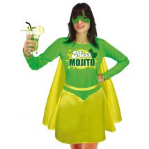 Miss Mojito kostuum voor vrouwen - Thema: Humoristisch - Groen - Maat Uniek Formaat