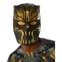 Erik Killmonger half masker voor volwassenen - Thema: Bekende personages - Zwart - Maat Uniek Formaat