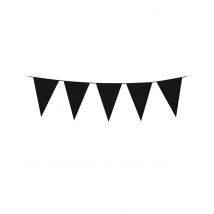 Zwarte slinger met mini vlaggetjes - Thema: Sfeer decoratie - Zwart - Maat One Size