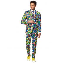 Mr. Super Mario Opposuits kostuum voor volwassenen - Thema: De origineelste - Maat L (EU 54)