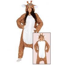 Beige en wit giraffe kostuum voor volwassenen - Thema: Dieren - Bruin - Maat L (40)