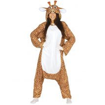 Beige en wit giraffe kostuum voor volwassenen - Thema: Dieren - Bruin - Maat L (40)