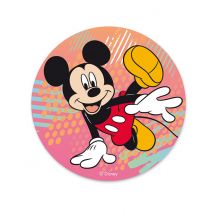 Eetbare dansende Mickey schijf - Thema: Alle licenties - Gekleurd - Maat Uniek Formaat