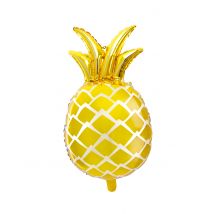 Aluminium gele ananas ballon - Thema: Hawaï - Geel - Maat Uniek Formaat