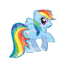 Aluminium My Little Pony Rainbow Dash ballon - Thema: Bekende personages - Gekleurd - Maat Uniek Formaat