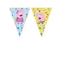 Peppa Pig vlaggenslinger - Thema: Bekende personages - Multicolore - Maat Uniek Formaat