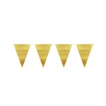 Goudkleurige metallic vlaggenslinger - Goud - Maat Uniek Formaat