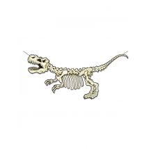 Kartonnen skelet dinosaurus banner - Thema: Dieren - Grijs, Wit - Maat Uniek Formaat