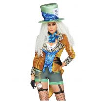 Luxe excentrische hoedenmaker outfit voor dames - Thema: Sprookjes - Gekleurd - Maat S