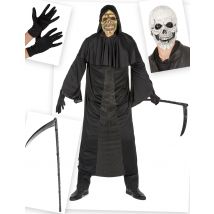 Reaper kostuum pack met accessoires voor mannen - Thema: Reaper - Zwart - Maat Uniek Formaat