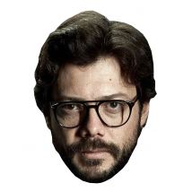 Kartonnen overvaller masker Alvaro Morte - Thema: Bekende personages - Gekleurd - Maat Uniek Formaat