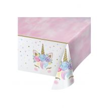 Fee Eenhoorn Plastic Tafelkleed 137 x 259 cm - Thema: Dieren - Gekleurd - Maat Uniek Formaat