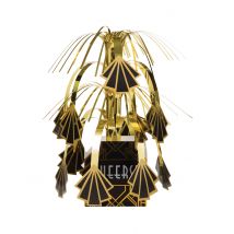 Zwart-gouden waterval-middenstuk uit de jaren 20, 23 cm - Thema: Jaren 20/30 - Goud - Maat Uniek Formaat