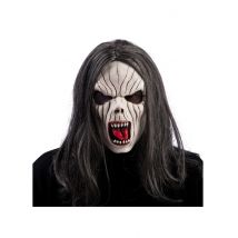 Latex vampier masker met haren voor volwassenen - Thema: Magie en Horror - Gekleurd - Maat One Size