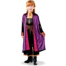 Luxe Anna Frozen 2 kostuum voor meisjes - Thema: Bekende personages - Gekleurd - Maat 122/128 (7-8 jaar)