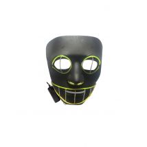Luxe LED cat masker voor volwassenen - Thema: Circus/ Clowns - Geel - Maat Uniek Formaat