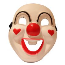 Lachend clown led masker voor volwassenen - Thema: Circus/ Clowns - Maat Uniek Formaat