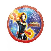 Aluminium Captain Marvel ballon 43 cm - Thema: Bekende personages - Multicolore - Maat Uniek Formaat