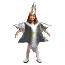 Zilverkleurige ster kostuum voor kinderen - Thema: Espace - Zilver / Grijs - Maat 3 - 4 jaar