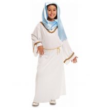 Wit en blauw Maria kostuum voor meisjes - Thema: Kerststalletje - Grijs, Wit - Maat 3 - 4 jaar