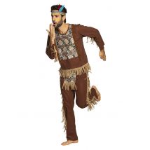 Wijze indiaan kostuum voor mannen - Thema: Western - Bruin - Maat M/L